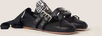 Miu Miu Nappa and calf leather ballerinas