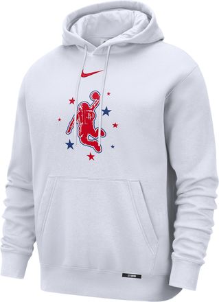 Nike Houston Rockets City Edition Nike Mens Club Hoodie in White | HQ9128-100