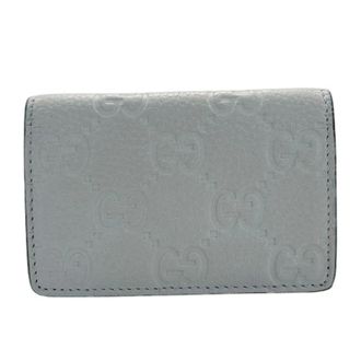 Gucci Pre-owned Card Case - Heren - Pre-owned - Grijs - Maat: ONE Size Leer