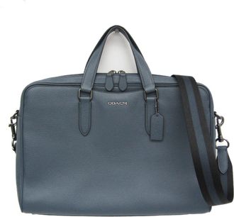Coach Graham Navy Leather Handbag (Pre-Owned)