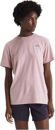 The North Face Short Sleeve Tri-Blend T-Shirts Womens Short Sleeve Pullover Metal Pink White Heather : 3XL, Cotton/Lyocell/Polyester
