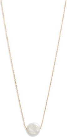 Nordstrom Demi Fine Baroque Pearl Pendant Necklace in White- 14K Gold Plated at Nordstrom
