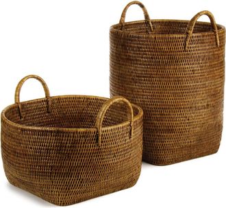 Napa Home & Garden Set Of 2 Burma Rattan Orchard Baskets