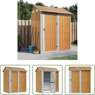 vidaXL vidaXL Capanno per attrezzi - Capanno Giardino Marrone Chiaro 192x152,5x237cm Acciaio Zincato