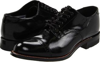 Stacy Adams Madison (Cap Toe) Mens Dress Flat Shoes Black : 7 D - Medium, Leather/Suede