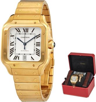 Cartier Pre-owned Cartier Santos White Dial Mens Watch WGSA0029