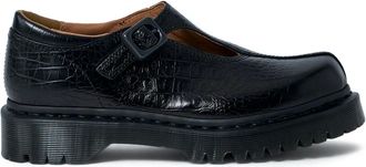 Dr. Martens Scarpe Rejena MJ con effetto coccodrillo - Nero