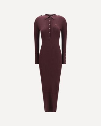 Courr&egrave;ges Rib knit polo long Dress Female M