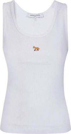 Maison Kitsun&eacute; Tops, Dames, Wit, M, Katoen, Baby Fox Tanktop