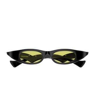Valentino Black Linea Vive La V Bio-Injected Cat-Eye Sunglasses