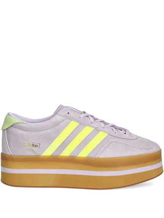 adidas Gazelle Stack platform sneakers - women - Fabric/Calf Suede/Calf Leather/Rubber - 7.5 - Purple