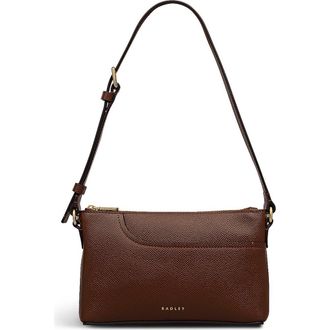 Radley London Pockets Textured Mini Top Zip Shoulder Bag in Chocolate at Nordstrom Rack