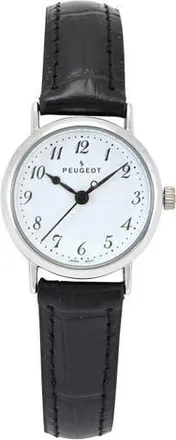 Peugeot Minimalist Small face Easy Read Leather Watch- 27MM in Black at Nordstrom