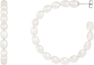 Splendid Pearls Silver 5-5.5Mm Pearl Earrings