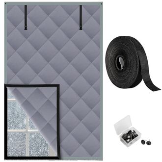 OEM Manta Aislante T&eacute;rmica De 3 Capas Para Ventanas De Invierno, 160 X 99 Cm, Oxford Con Cremallera, Kit Gris Para Abrigarte En Invierno