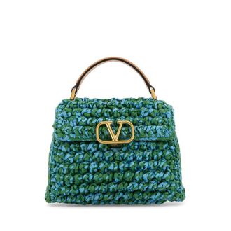 Valentino Garavani Two-Tone Raffia Vsling Handbag