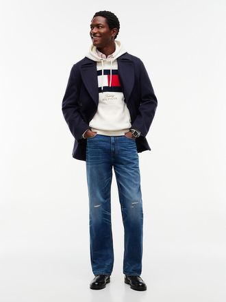 Tommy Hilfiger Mens Distressed Relaxed Straight Jean - Bill Indigo - 30W x 34L