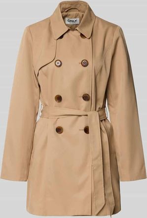 Only Regular Fit Trenchcoat mit doppelreihiger Knopfleiste Modell VALERIE in Beige, Gr&ouml;&szlig;e XL