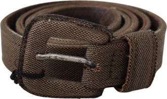 Costume National Leather Logo Buckle Waist Mens Belt