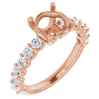 Pompeii3 Lea Lab Grown Diamond Accent Ring Setting