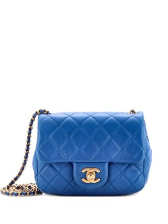 Chanel Pearl Crush Square Flap Bag Quilted Lambskin Mini crossbody bag - Blue