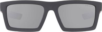 Prada Grey Mirror Rectangular Mens Sunglasses PS 02ZSU 18K60A 55
