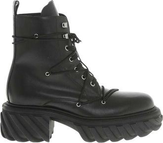 Off-white Black Solid Tractor Boots