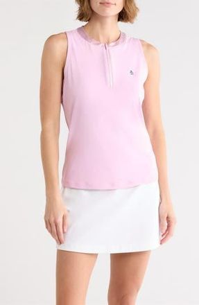 Original Penguin Mock Neck Golf Polo Tank in Charm Pink at Nordstrom Rack, Size X-Small