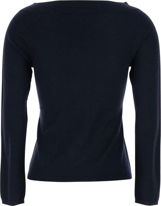 Max Mara Womens Sweater Faretra Blue Cashmere Tops Top
