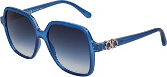 Ferragamo SF1083S Womens Geometric Sunglasses - Blue - One Size