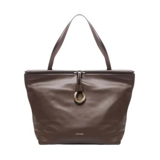 Coccinelle Tote Bags, female, Brown, Size: ONE SIZE Handbag Smooth Leather