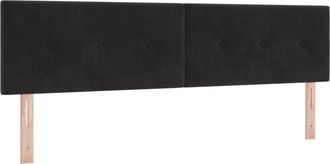 vidaXL Cabecero Con Luces De Tiras Led Negro 90 Cm Terciopelo Vidaxl