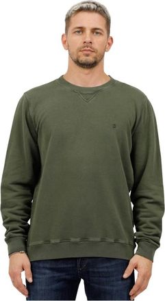 Dondup Sweatshirt met Crewneck en Klein Logo - Heren - Sweatshirts - Groen - S - Hoodies & sweatvesten