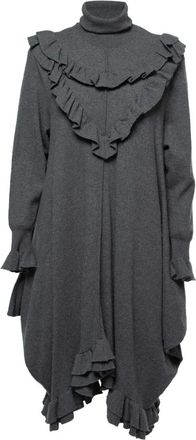 Stella McCartney ruffle turtleneck dress - Grey