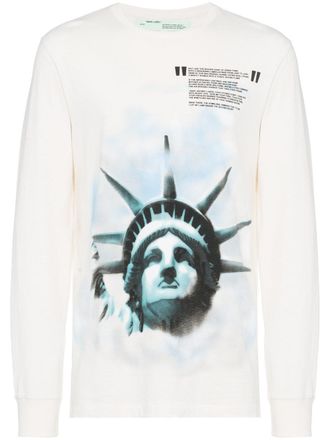 Off-white T-shirt maniche lunghe - Bianco