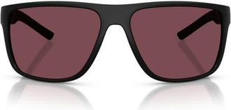 Ferrari 63mm Pillow Sunglasses in Matte Black at Nordstrom