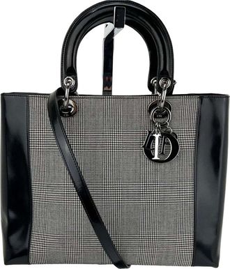 Dior Black Patent Leather Large Lady Handbag (Authentic Pre-Loved)