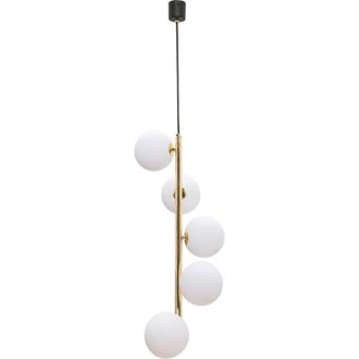 Netlighting Ali Globe Pendant Ceiling Light Black Gold 5x G9