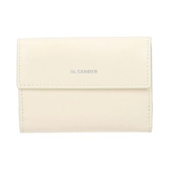 Jil Sander Bi-Fold Portemonnee - Dames - Accessoires - Wit - Maat: ONE Size Leer