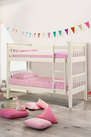 Julian Bowen Barcelona Bunk Bed in White | Size: Single