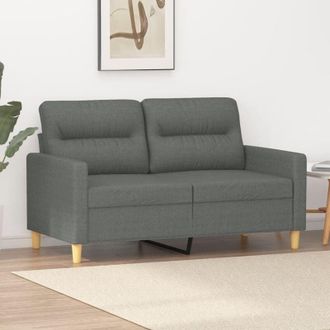 vidaXL vidaXL Divano a 2 Posti Grigio Scuro 120 cm in Tessuto