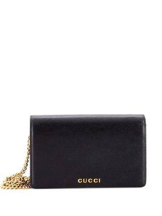 Gucci Petite GG Marmont Chain Wallet Leather Mini crossbody bag - Black