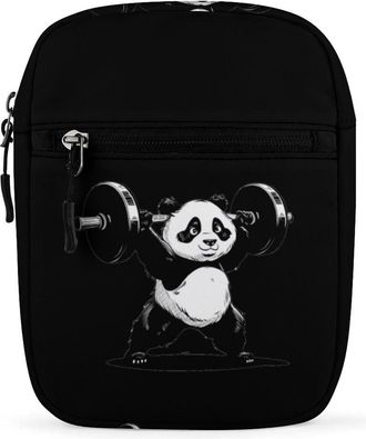 Generic Panda Weightlifting Fitness Gym Crossbody Bag Adjustable Satchel Cute Shoulder Bag Lightweight Sling Bags