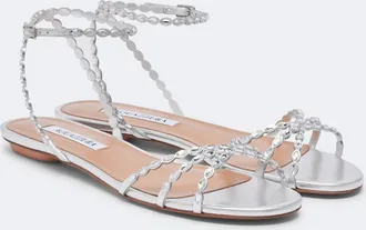 Aquazzura Love Struck embellished leather sandals