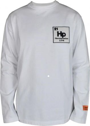 Heron Preston Long Sleeve T-Shirt - Heren - Longsleeves - Wit - 2XS - Katoen - Tops