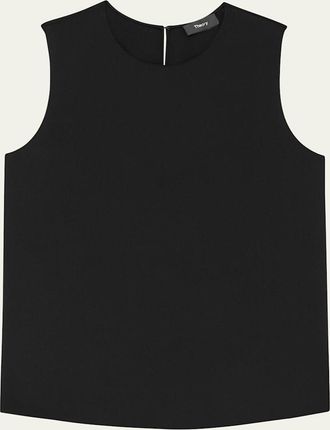 Theory Silk Straight Shell Top