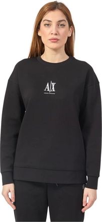 A|X Armani Exchange Dames, Sweatshirts & Hoodies, Zwart, Maat: M Katoen