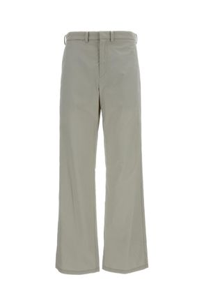 Rier Grey Straight-Leg Cotton Formal Pants