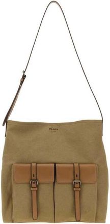 Prada Khaki Canvas Prada Route Shopping Bag Kaki Borse A Mano