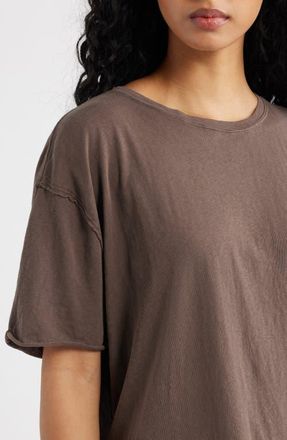 Free People Nina Crewneck Cotton T-Shirt in Double Espresso at Nordstrom, Size X-Small